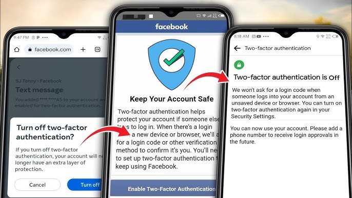 facebook won't let me login enable 2 factor authentication