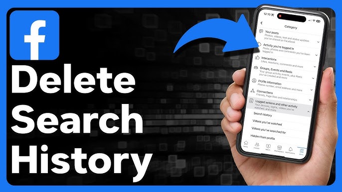 how can i delete search history on facebook​